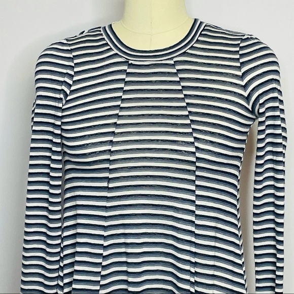 BCBGeneration Stripe Open Back Cutout Swing Dress - Picture 3 of 9